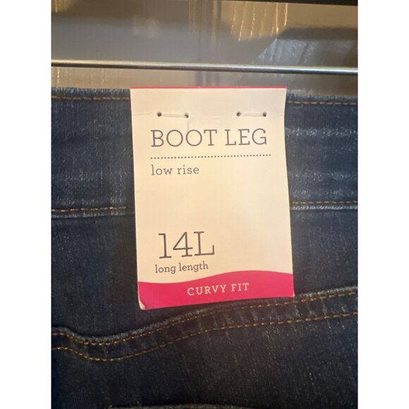 Style & Co Bootcut Low-Rise Jeans (Size 14L, Curvy Fit, Stretch Denim) NEW - Picture 3 of 12